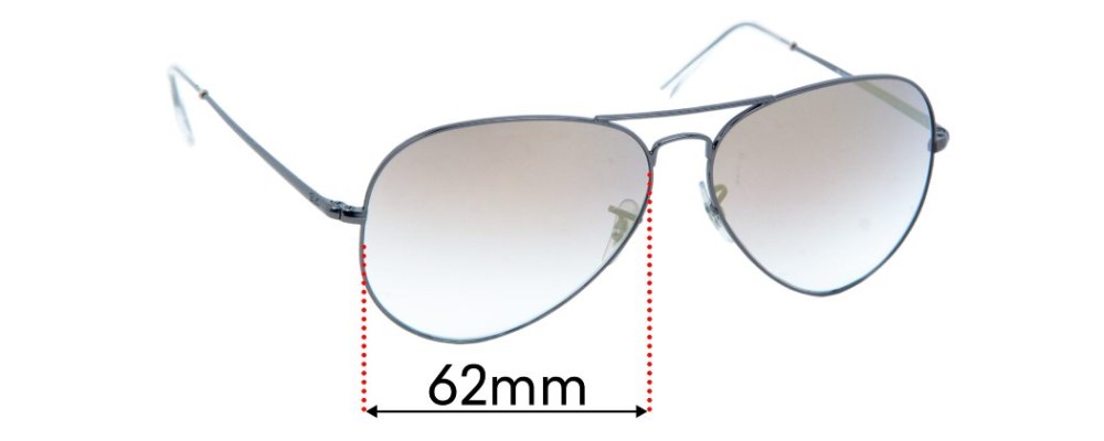 Ray Ban RB3689 Aviator Metal II 62mm Replacement Lenses